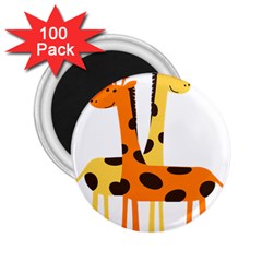 Giraffe Africa Safari Wildlife 2 25  Magnets (100 Pack)  by Sudhe