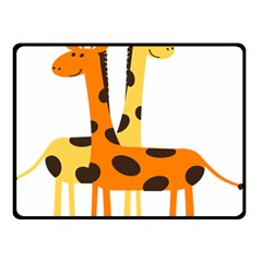 Giraffe Africa Safari Wildlife Double Sided Fleece Blanket (small)  by Sudhe