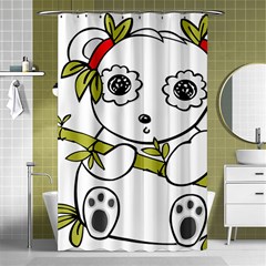 Panda China Chinese Furry Shower Curtain 48  X 72  (small)  by Sudhe