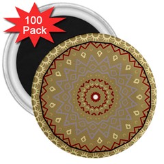 Mandala Art Ornament Pattern 3  Magnets (100 Pack) by Sudhe