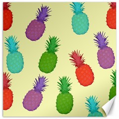 Colorful Pineapples Wallpaper Background Canvas 20  X 20  by Sudhe