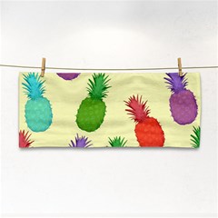 Colorful Pineapples Wallpaper Background Hand Towel by Sudhe