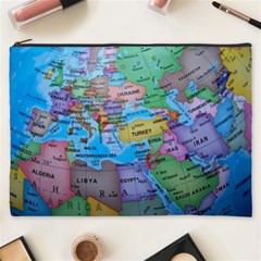 Globe World Map Maps Europe Cosmetic Bag (xxxl) by Sudhe