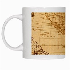 Map Discovery America Ship Train White Mugs by Sudhe