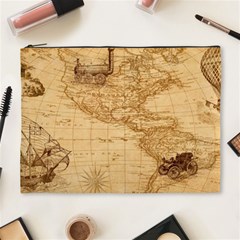 Map Discovery America Ship Train Cosmetic Bag (xl) by Sudhe