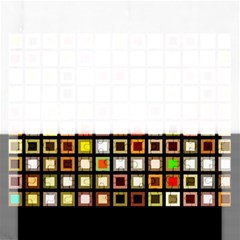 Squares Colorful Texture Modern Art Rectangular Jigsaw Puzzl by Sudhe