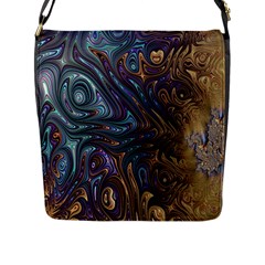 Fractal Art Artwork Globular Flap Closure Messenger Bag (l) by Sudhe