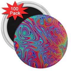 Fractal Bright Fantasy Design 3  Magnets (100 Pack) by Sudhe