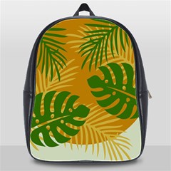 Leaf Leaves Nature Green Autumn School Bag (xl) by Sudhe