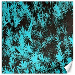 Blue Etched Background Canvas 20  X 20  by Sudhe