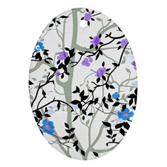 Floral Pattern Background Ornament (oval) by Sudhe