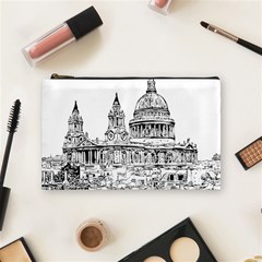 Line Art Architecture Church Cosmetic Bag (medium) by Sudhe