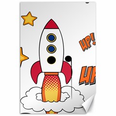 Rocket Cartoon Canvas 20  X 30  by Sudhe