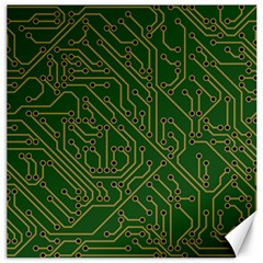 Circuit Board Electronics Draft Canvas 12  X 12  by Pakrebo