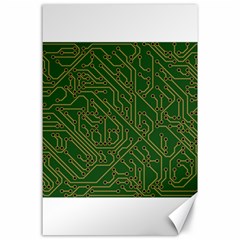 Circuit Board Electronics Draft Canvas 24  X 36  by Pakrebo