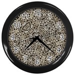 Cyber Punk Pattern Design Wall Clock (Black) Front