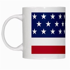 American Flag White Mugs by Valentinaart