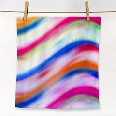 Vivid Colorful Wavy Abstract Print Face Towel by dflcprintsclothing