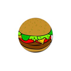 Hamburger Cheeseburger Fast Food Golf Ball Marker (10 Pack) by Sudhe