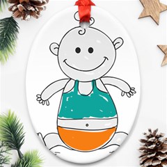 Baby Cute Child Birth Happy Ornament (oval) by Sudhe