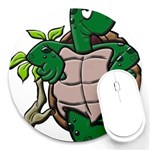 Amphibian Animal Cartoon Reptile Round Mousepads Front