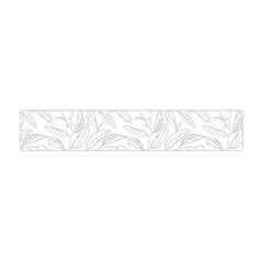 Organic Olive Leaves Pattern Hand Drawn Black And White Flano Scarf (mini) by genx