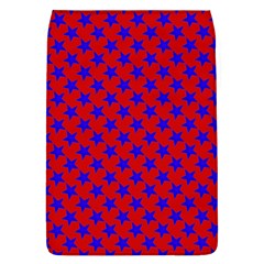 Blue Stars Pattern On Red Removable Flap Cover (l) by BrightVibesDesign