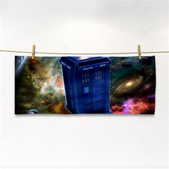 The Police Box Tardis Time Travel Device Used Doctor Who Hand Towel by Sudhe