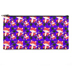 Fox And Trees Pattern Blue Pencil Cases by snowwhitegirl