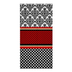 Background Damask Red Black Shower Curtain 36  X 72  (stall)  by Pakrebo