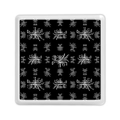 Black And White Ethnic Design Print Memory Card Reader (square) by dflcprintsclothing