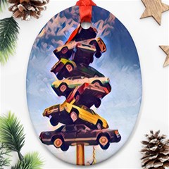 Pretty Colors Cars Ornament (oval) by StarvingArtisan