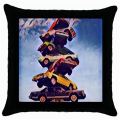 Pretty Colors Cars Throw Pillow Case (black) by StarvingArtisan