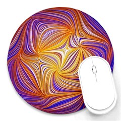 Electric Field Art Lii Round Mousepads by okhismakingart