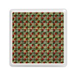 Roses Yellow Plaid Memory Card Reader (Square) Front