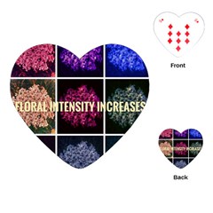 Floral Intensity Increases  Playing Cards (heart) by okhismakingart