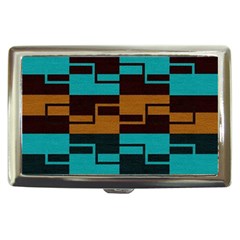 Illusion In Orange & Teal Cigarette Money Case by WensdaiAmbrose