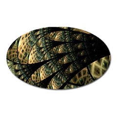 Pattern Abstract Fractals Oval Magnet by Pakrebo