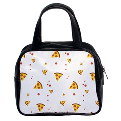 Pizza Pattern Pepperoni Cheese Funny Slices Classic Handbag (two Sides) by genx