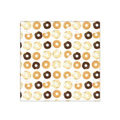 Donuts Pattern With Bites Bright Pastel Blue And Brown Cropped Sweatshirt Satin Bandana Scarf by genx