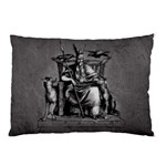 Odin on his Throne with ravens wolf on black stone texture Pillow Case 26.62 x18.9  Pillow Case