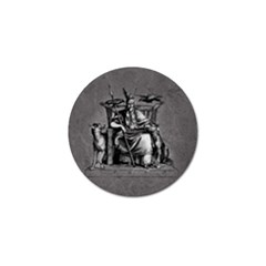 Odin On His Throne With Ravens Wolf On Black Stone Texture Golf Ball Marker (10 Pack) by snek