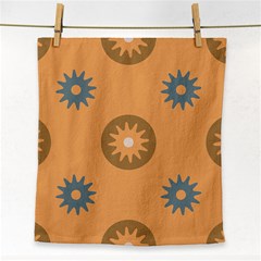 Flowers Screws Rounds Circle Face Towel by HermanTelo