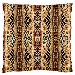 Safari Large Flano Cushion Case (one Side) by ArtworkByPatrick