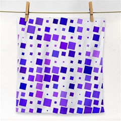 Square Purple Angular Sizes Face Towel by HermanTelo