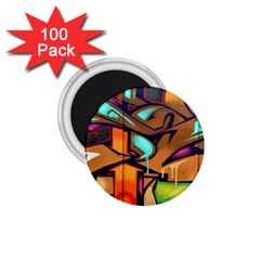 Graffiti Mural Street Art Wall Art 1 75  Magnets (100 Pack)  by Pakrebo