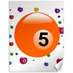 Billiard Ball Ball Game Pink Orange Canvas 12  x 16  11.86 x15.41  Canvas - 1