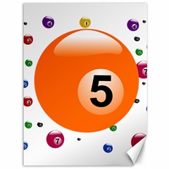 Billiard Ball Ball Game Pink Orange Canvas 36  X 48  by HermanTelo