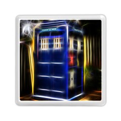 Famous Blue Police Box Memory Card Reader (square) by HermanTelo