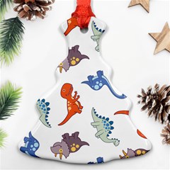 Pattern Dinosaurs Ornament (christmas Tree)  by HermanTelo